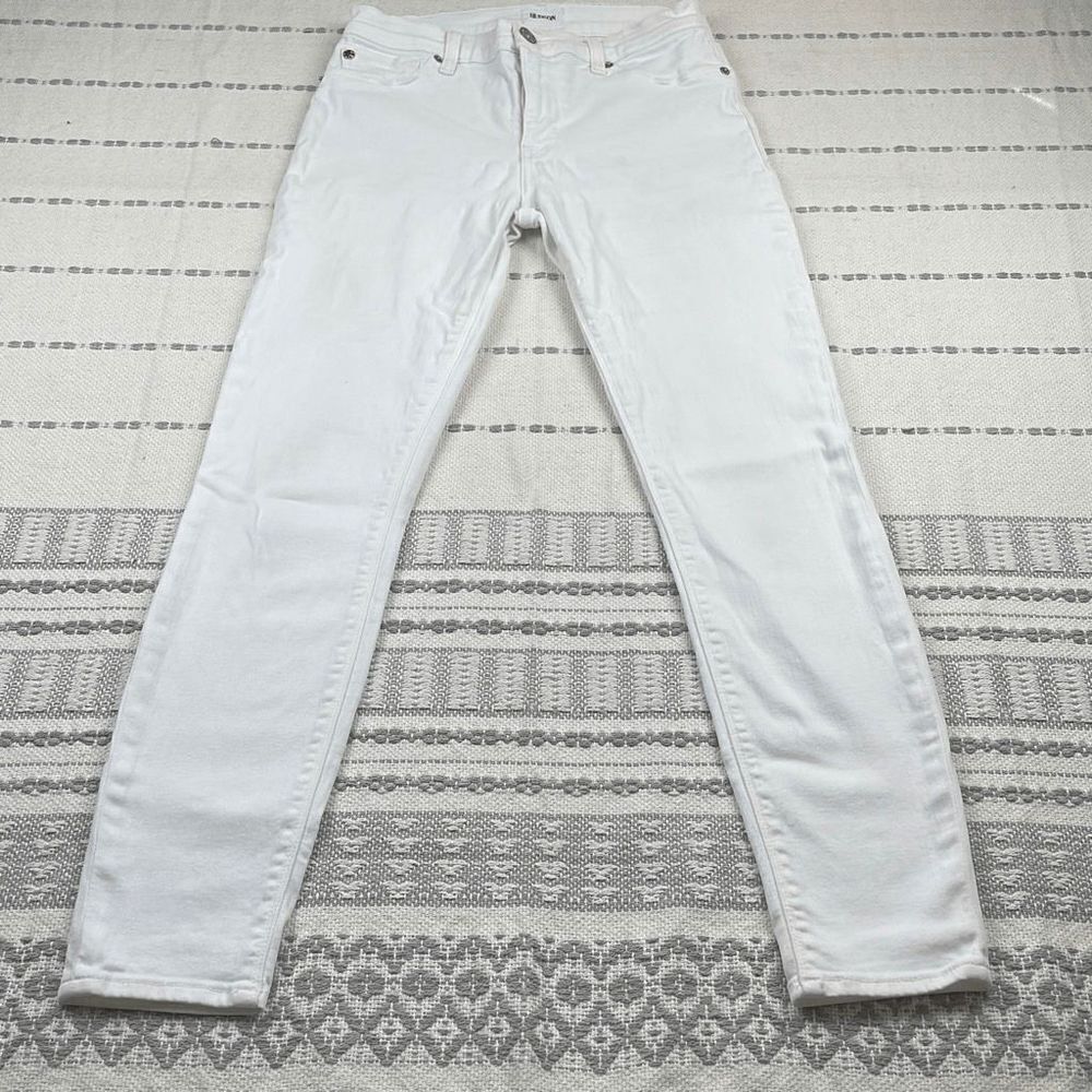 Hudson Jeans Womens 27 Skinny Slim Leg Stretch Ankle Mid Rise 5 Pocket White